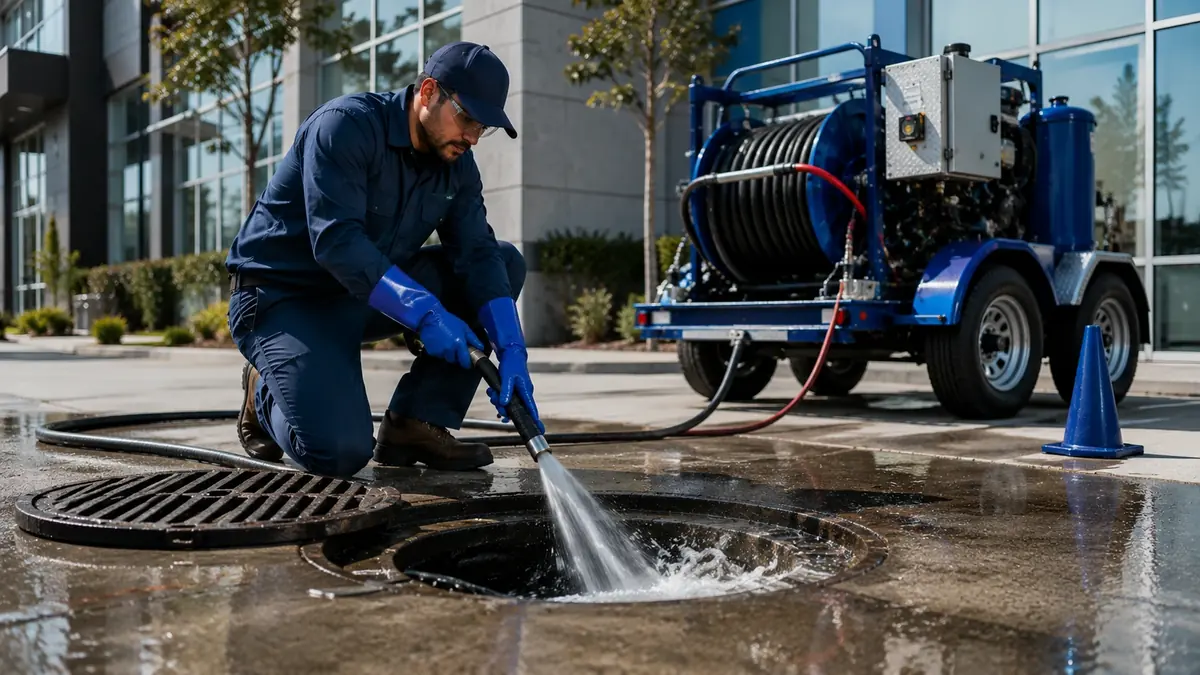 Commercial Hydro Jet Drain Cleaning in Belmont