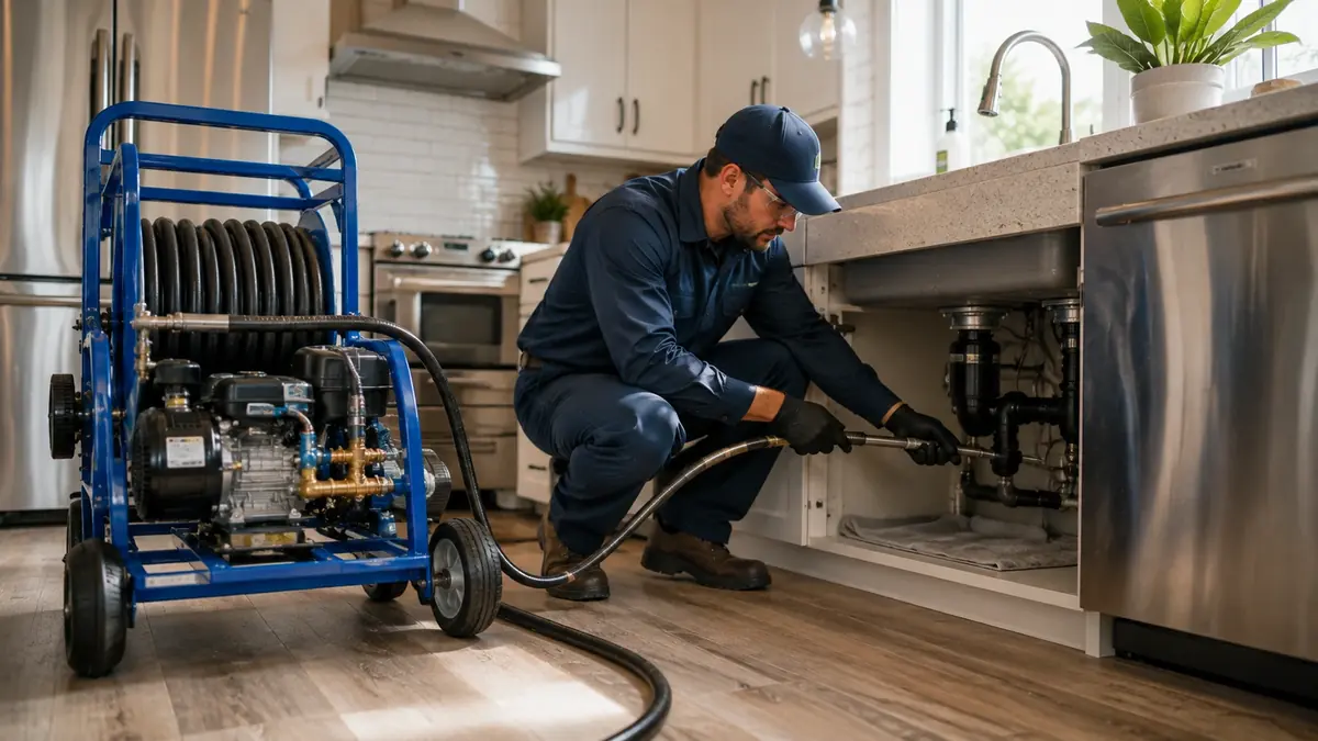 Kitchen Drain Hydro Jetting in Belmont